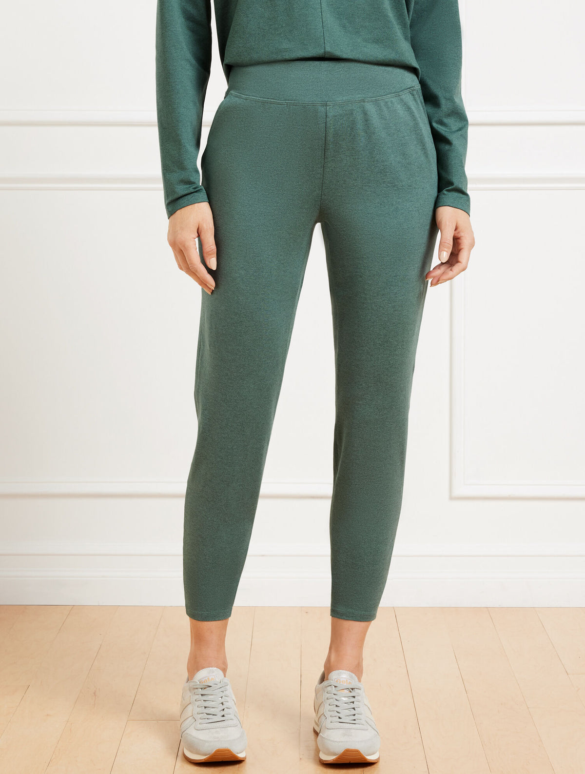 HUNTER GREEN HEATHER|LIGHT OAK HEATHER BUTTERY SOFT EASY KNIT JOGGERS | Talbots outlet