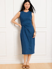 STORMY WASH SLEEVELESS WRAP JERSEY DRESS | Talbots near me