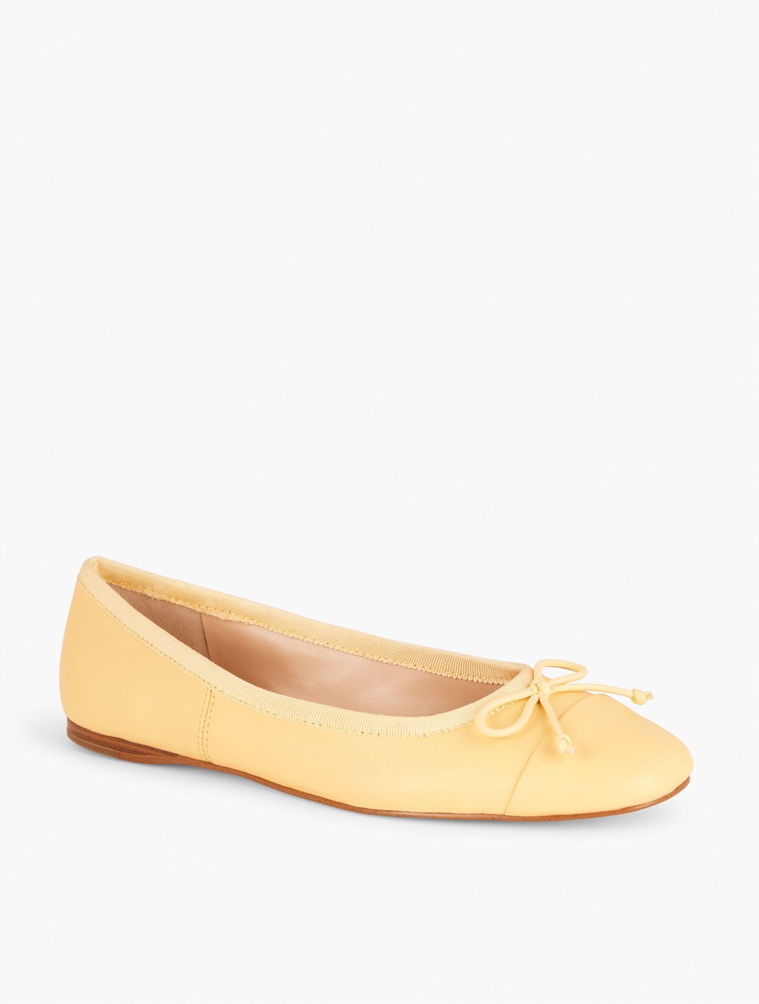 BLACK|BRIGHT GREEN|CORNSILK BLAINE SOFT SOLE NAPPA BALLET FLATS | Talbots sale