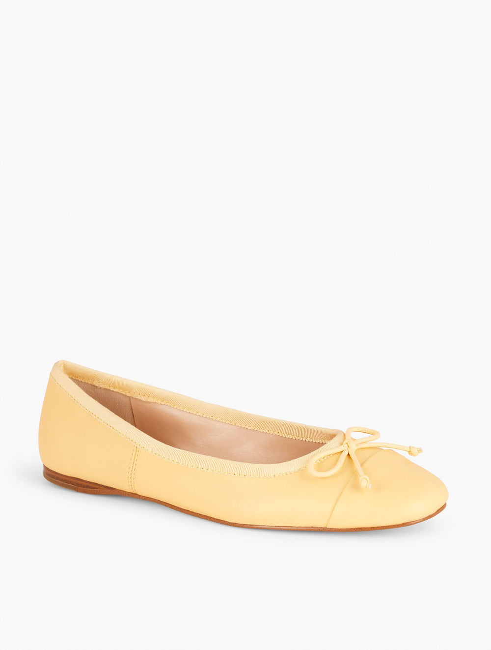 BLACK|BRIGHT GREEN|CORNSILK BLAINE SOFT SOLE NAPPA BALLET FLATS | Talbots sale