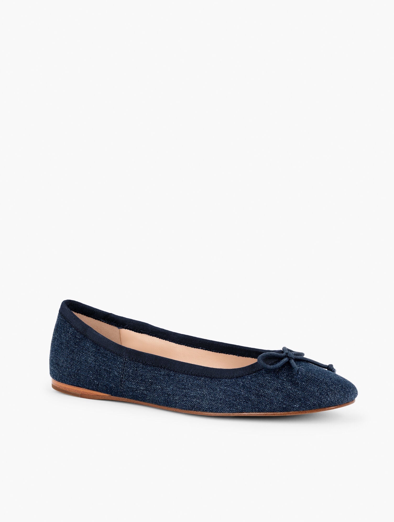 DARK DENIM BLAINE SOFT SOLE DENIM BALLET FLATS | Talbots discount