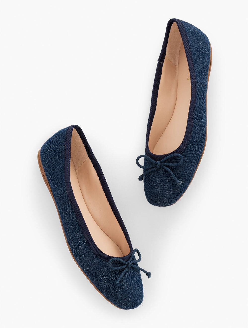 DARK DENIM BLAINE SOFT SOLE DENIM BALLET FLATS | Talbots discount