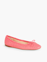 COGNAC|INDIGO|RATTAN BLAINE SOFT SOLE STUDDED NAPPA BALLET FLATS | Talbots online