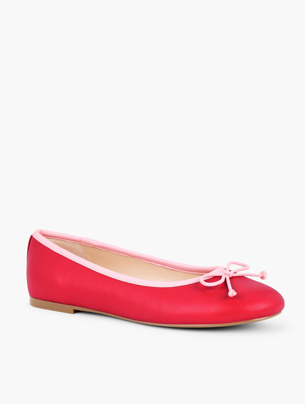 RED PEPPER/SOFT PINK BLAIR NAPPA BALLET FLATS | Talbots outlet