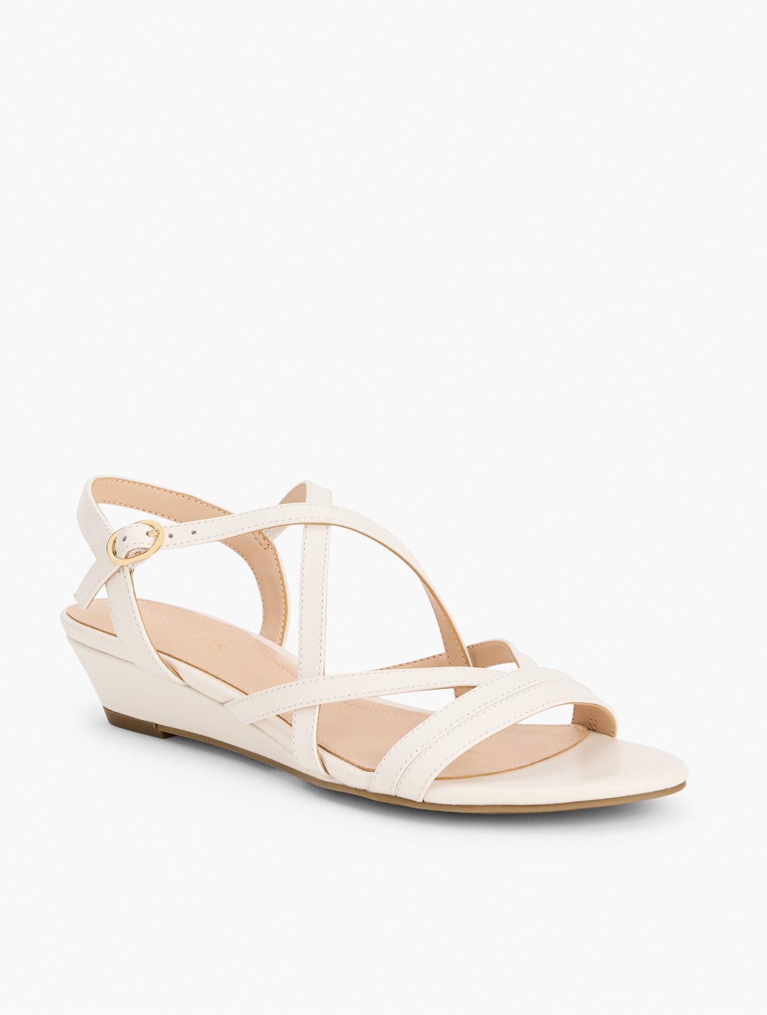 BRIGHT GREEN CAPRI NAPPA WEDGE SANDALS | Talbots discount