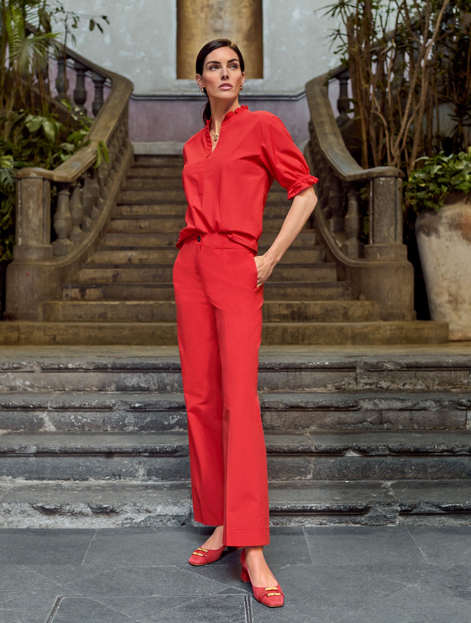 BLACK|RED PEPPER CARLYE BAMBOO BUCKLE SUEDE PUMPS | Talbots near me