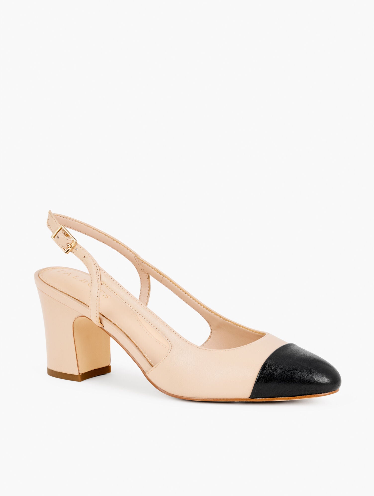 NAVY DUSK/INDIGO|RATTAN/BLACK|RED PEPPER IRENE NAPPA SLINGBACK PUMPS | Talbots online