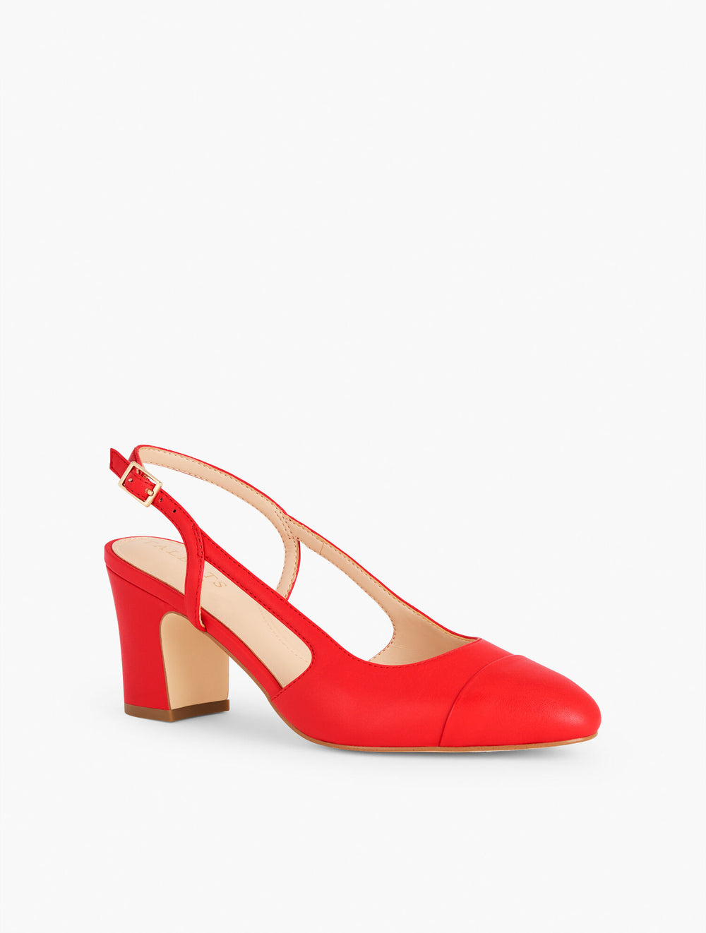 NAVY DUSK/INDIGO|RATTAN/BLACK|RED PEPPER IRENE NAPPA SLINGBACK PUMPS | Talbots online
