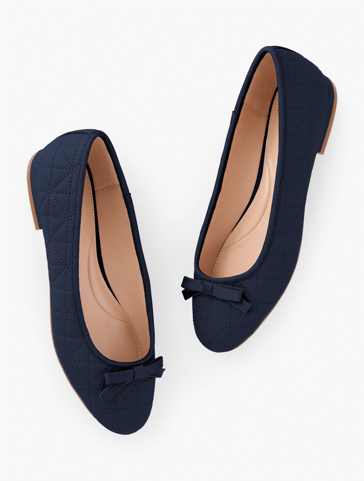 INDIGO BLUE|RED PEPPER MADISON QUILTED NAPPA BALLET FLATS | Talbots US