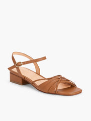 BLACK|DEEP LAVENDER|HAVANA TAN VIV STRAPPY NAPPA BLOCK HEEL SANDALS | Talbots outlet