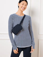 INDIGO BLUE T BY TALBOTS QUILTED NYLON BELT BAG | Talbots US