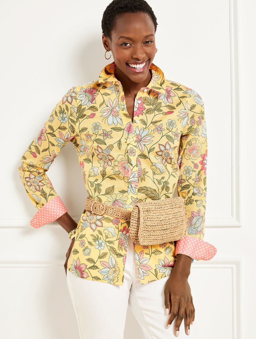 NATURAL HAT ATTACK STRAW BELT BAG | Talbots US