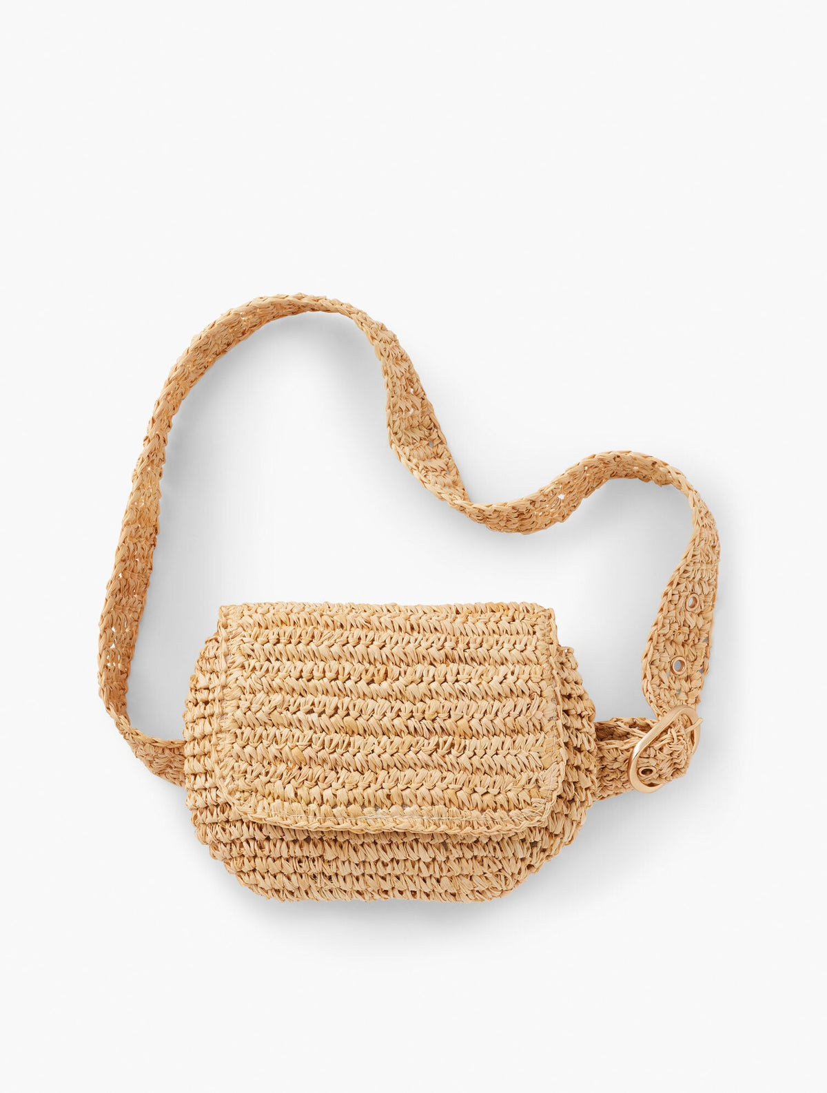 NATURAL HAT ATTACK STRAW BELT BAG | Talbots US