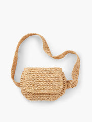 NATURAL HAT ATTACK STRAW BELT BAG | Talbots US