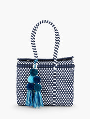NAVY/WHITE MULTI UN PUEBLO BOMBON MINI BAG | Talbots online