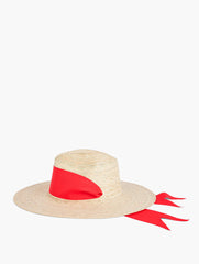NATURAL/RED SARAH BRAY BERMUDA ZINNA SUN HAT | Talbots discount