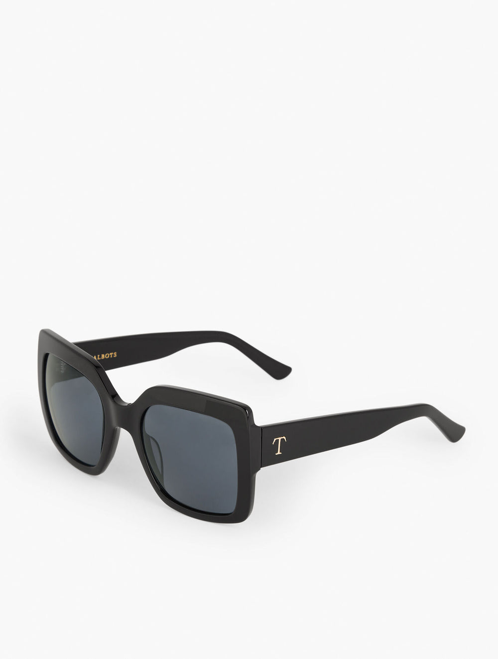 BLACK|COOL BEIGE PENELOPE SQUARE SUNGLASSES | Talbots US
