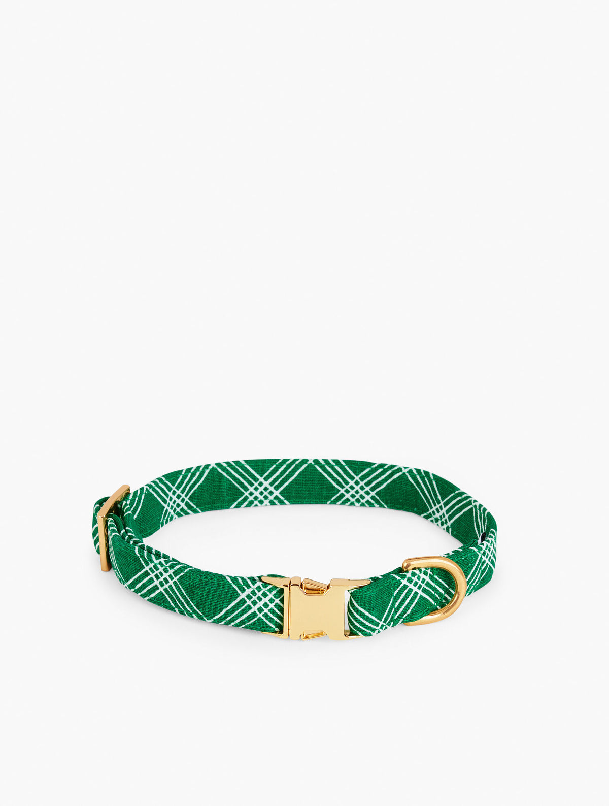 EMERALD MULTI/GOLD THE FOGGY DOG EMERALD PLAID DOG COLLAR | Talbots US