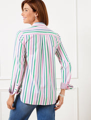 PINK ROUGE MULTI MODERN CLASSIC SHIRT - STUNNING STRIPE | Talbots on sale
