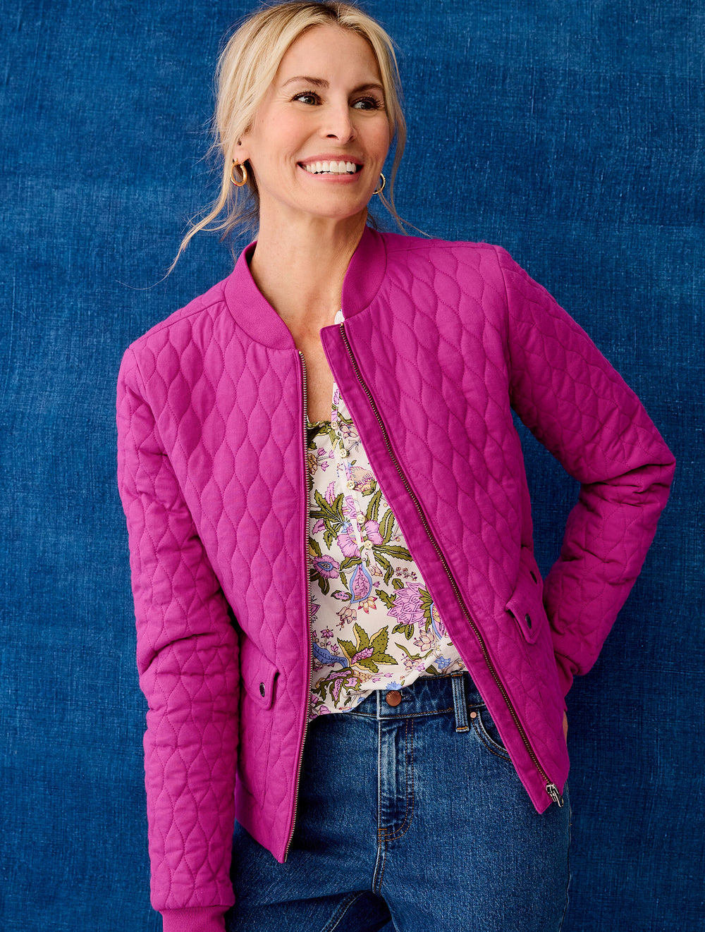 WHITE MULTI FLOURISHING VINES TOP | Talbots near me