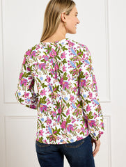 WHITE MULTI FLOURISHING VINES TOP | Talbots near me