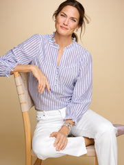 DEEP LAVENDER MULTI CHARMING STRIPE TOP | Talbots on sale