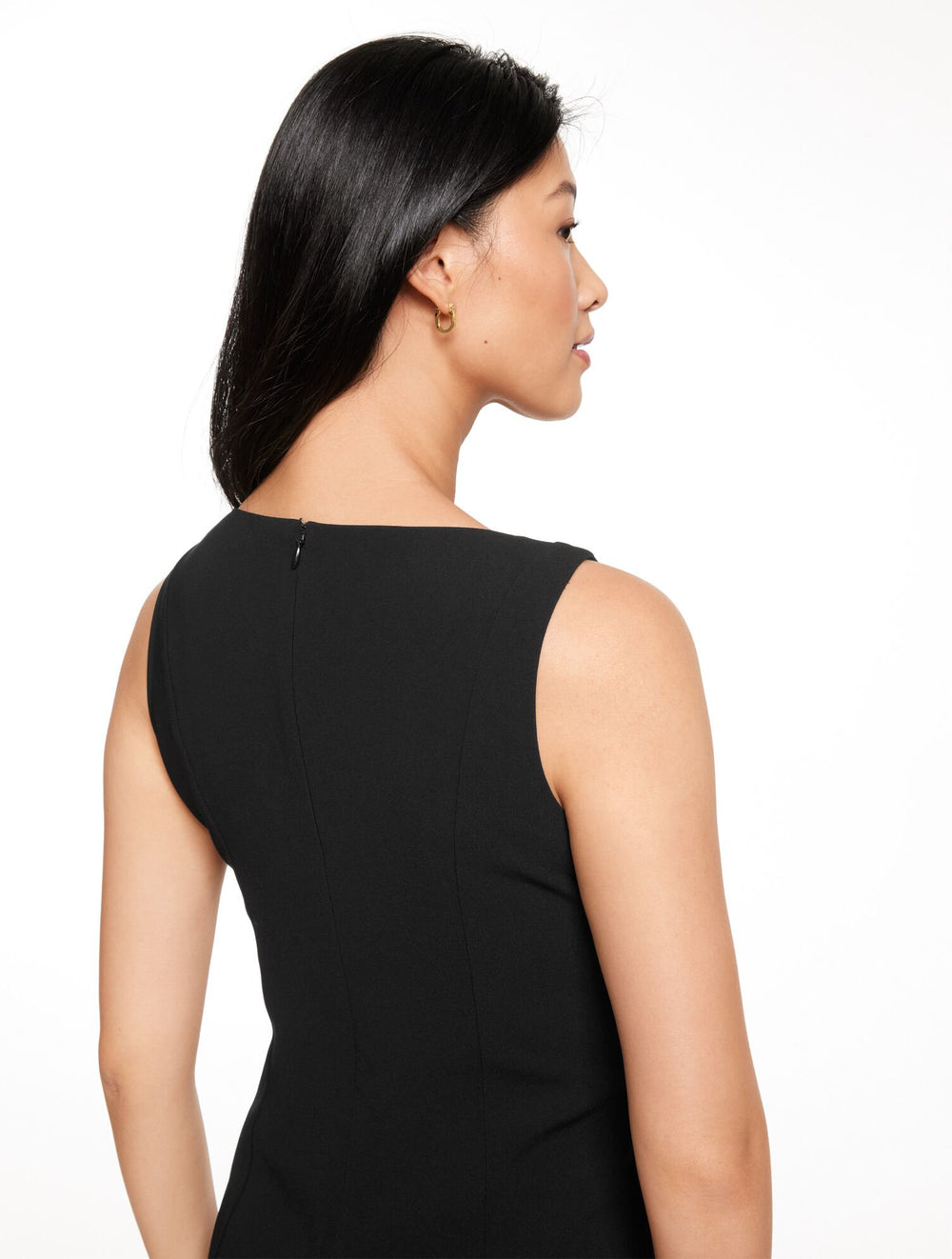 BLACK|INDIGO EASY TRAVEL PEPLUM DRESS | Talbots discount