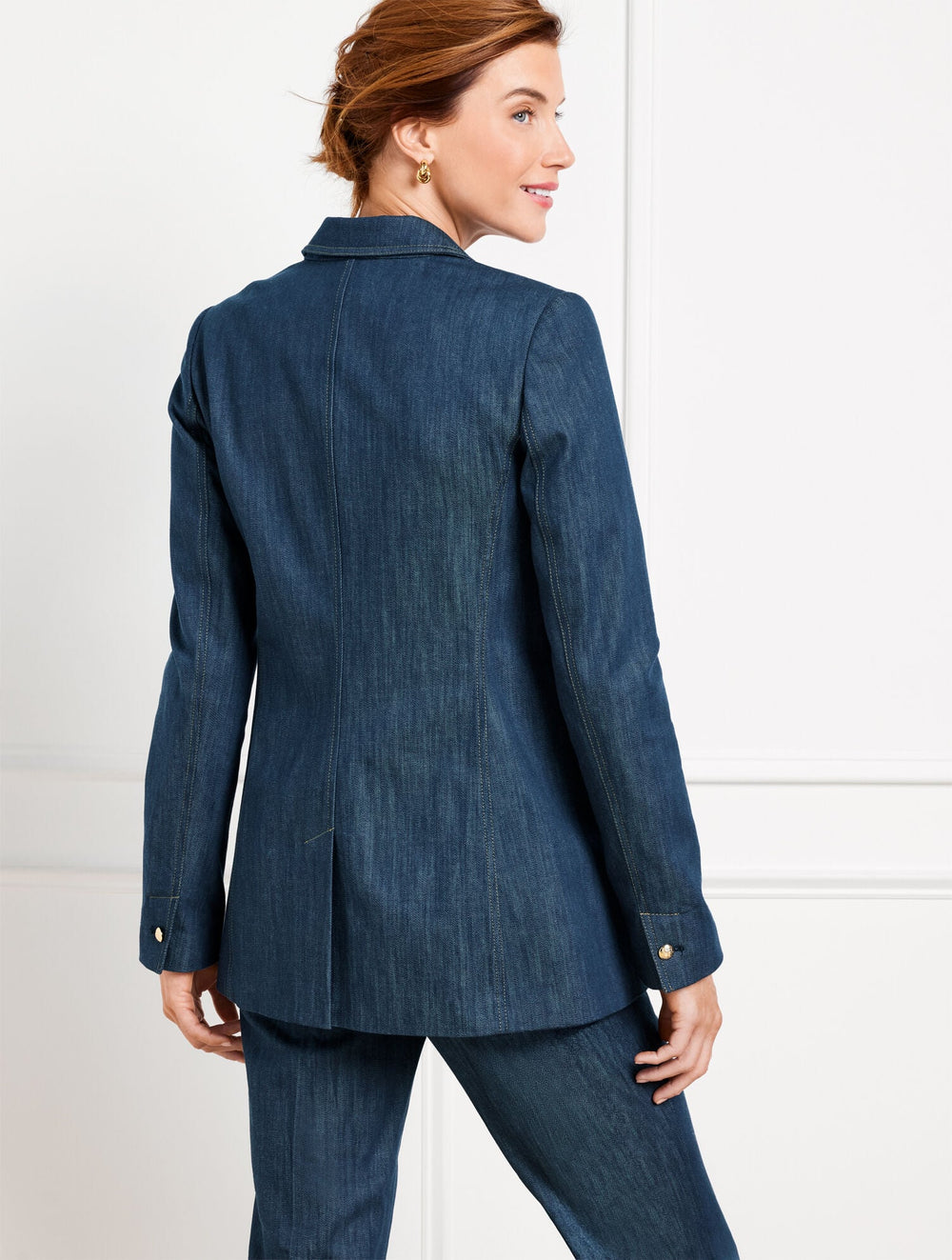 INDIA INK/WHITE REFINED DENIM JACKET | Talbots near me