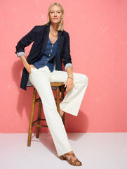 INDIA INK/WHITE REFINED DENIM VEST | Talbots for sale