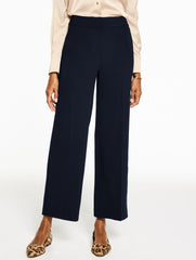 BLACK|INDIGO BLUE EASY TRAVEL WIDE LEG ANKLE PANTS | Talbots near me