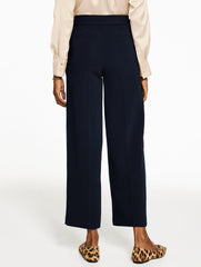 BLACK|INDIGO BLUE EASY TRAVEL WIDE LEG ANKLE PANTS | Talbots for sale
