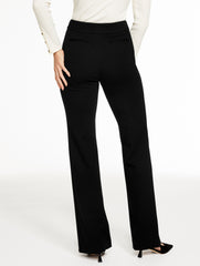 BLACK LUXE PONTE FLARE LEG PANTS | Talbots online