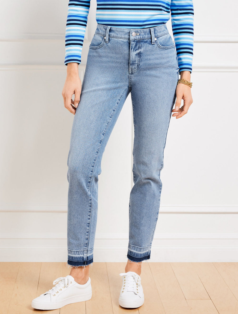 PELHAM WASH SLIM ANKLE RELEASED HEM JEANS - PELHAM WASH | Talbots for sale