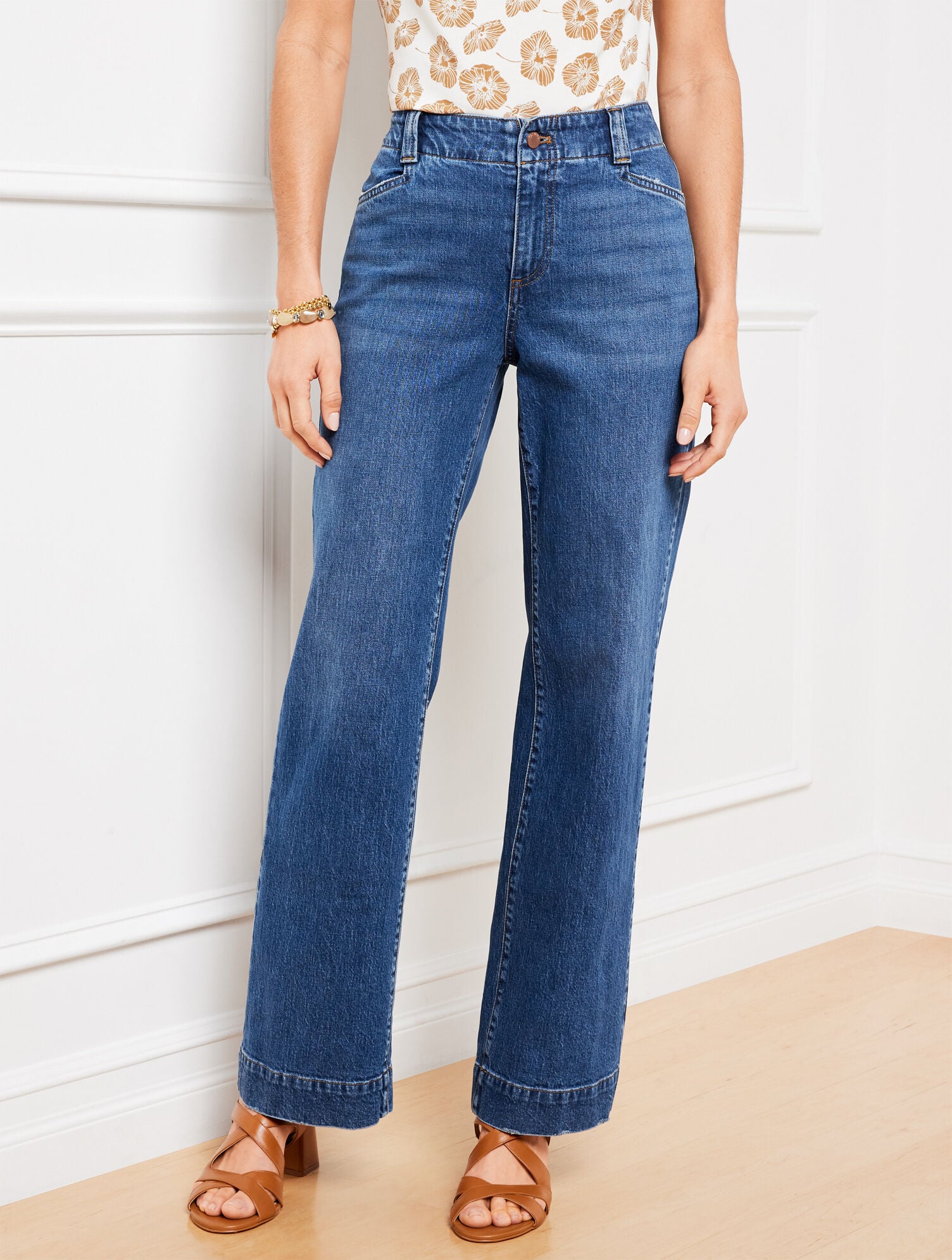 KINNEY WASH CLASSIC TROUSER JEANS - KINNEY WASH | Talbots on sale