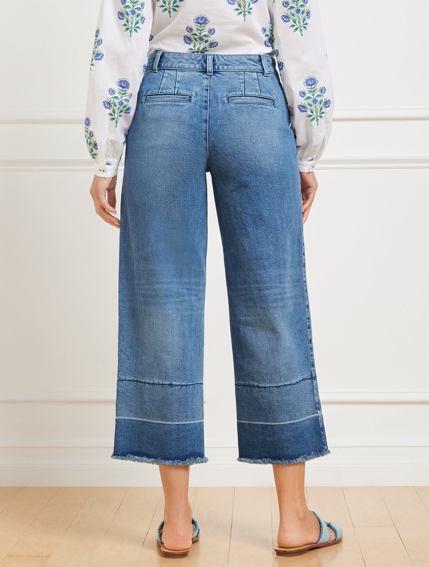 MATTITUCK WASH WIDE CROP RELEASED HEM JEANS - MATTITUCK WASH | Talbots discount