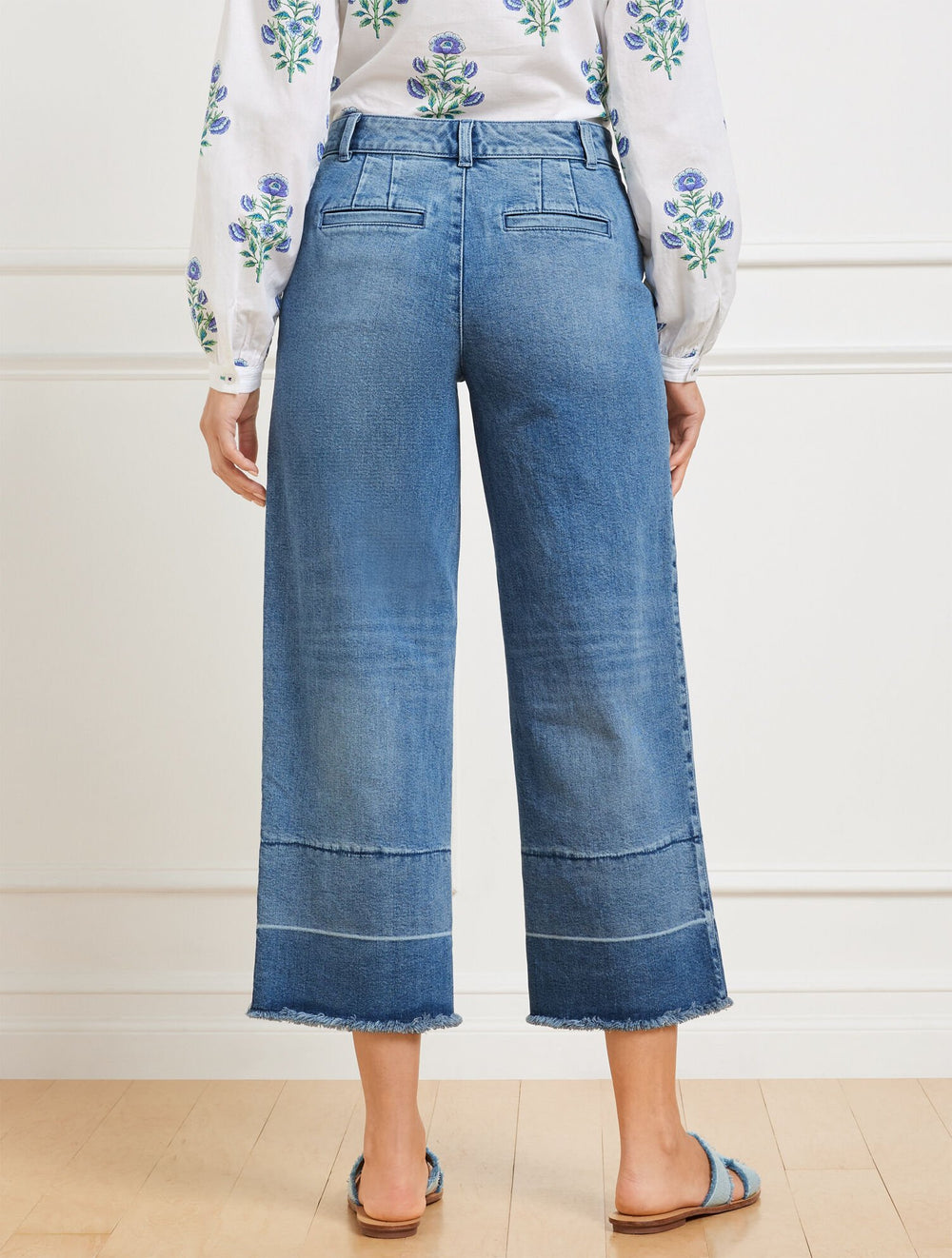 MATTITUCK WASH WIDE CROP RELEASED HEM JEANS - MATTITUCK WASH | Talbots discount
