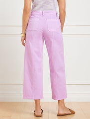LAKESIDE BLUE|SPRING LILAC WIDE CROP JEANS | Talbots for sale