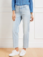 WINDSOR WASH RHINESTONE STOVEPIPE STRAIGHT LEG JEANS - WINDSOR WASH | Talbots US