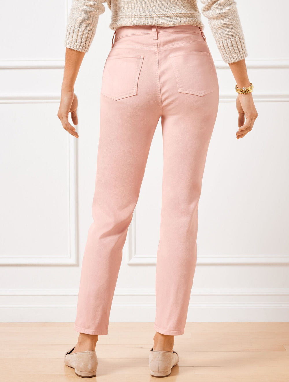 CORN SILK SLIM ANKLE JEANS - GARMENT DYE - CURVY FIT | Talbots on sale