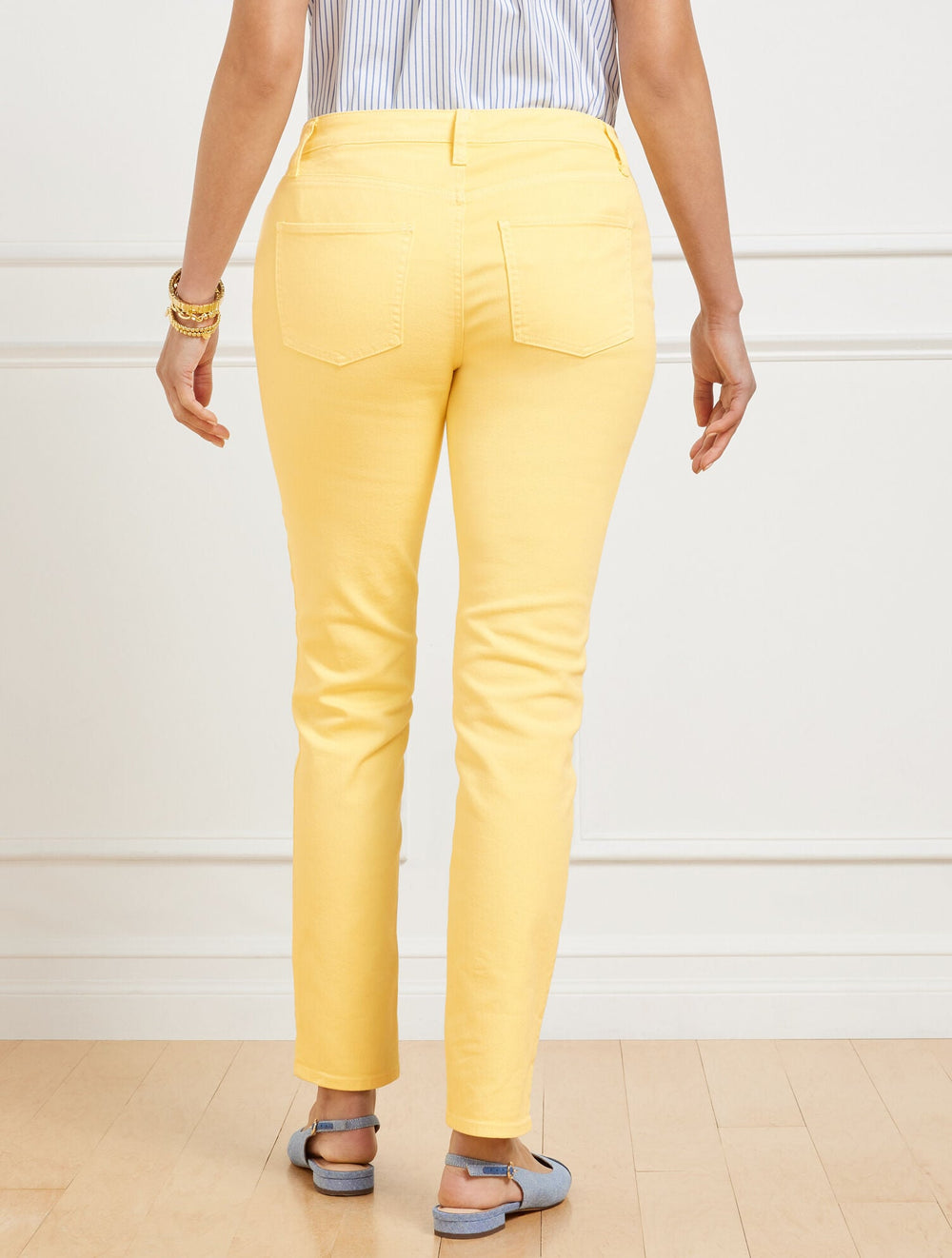 CORN SILK SLIM ANKLE JEANS - GARMENT DYE - CURVY FIT | Talbots on sale