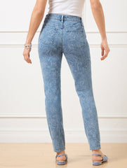 SLIM ANKLE JEANS - LINEAR GARDEN - CURVY FIT | Talbots on sale
