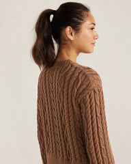 JASPER|MOUSSE ORGANIC COTTON CABLE KNIT SWEATER | Talbots online