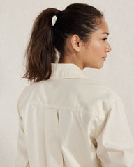 BIRCH|MINERAL|TUSCAN OLIVE LIGHTWEIGHT TWILL COLLARED PULLOVER | Talbots sale