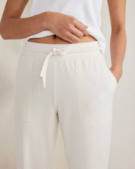 IVORY ORGANIC COTTON TERRY PANTS | Talbots on sale