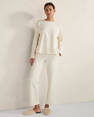 BIRCH ORGANIC COTTON OTTOMAN RIB PANTS | Talbots outlet