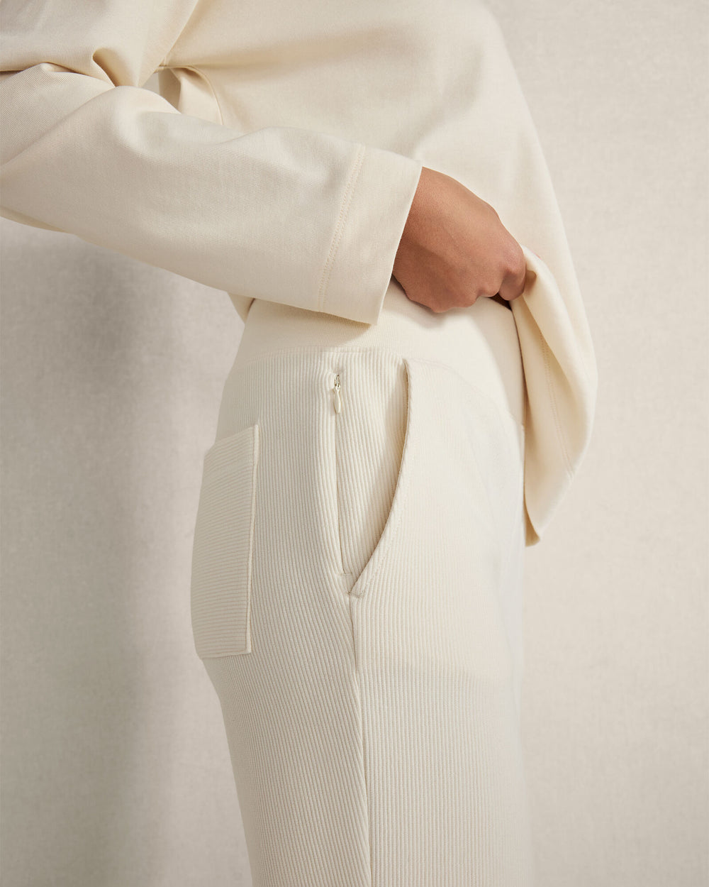 BIRCH ORGANIC COTTON OTTOMAN RIB PANTS | Talbots online