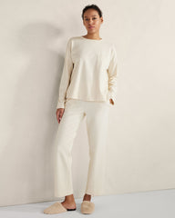 BIRCH ORGANIC COTTON OTTOMAN RIB PANTS | Talbots online