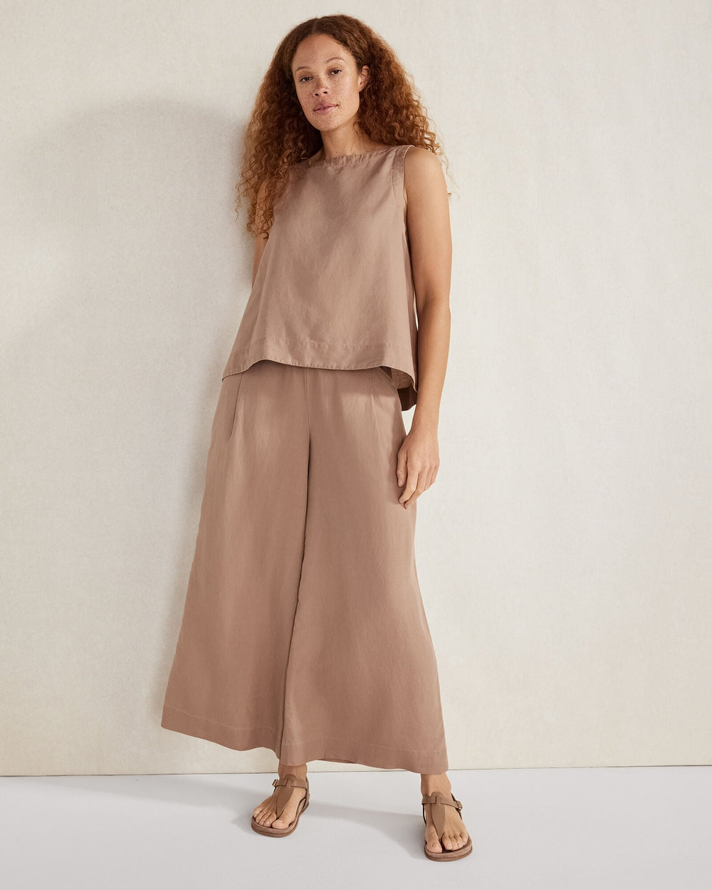 PORTABELLA|SEA CROSS DYE LINEN BLEND BATEAU NECK TOP | Talbots US