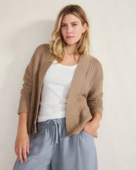 ORGANIC COTTON OPEN STITCH CARDIGAN | Talbots for sale