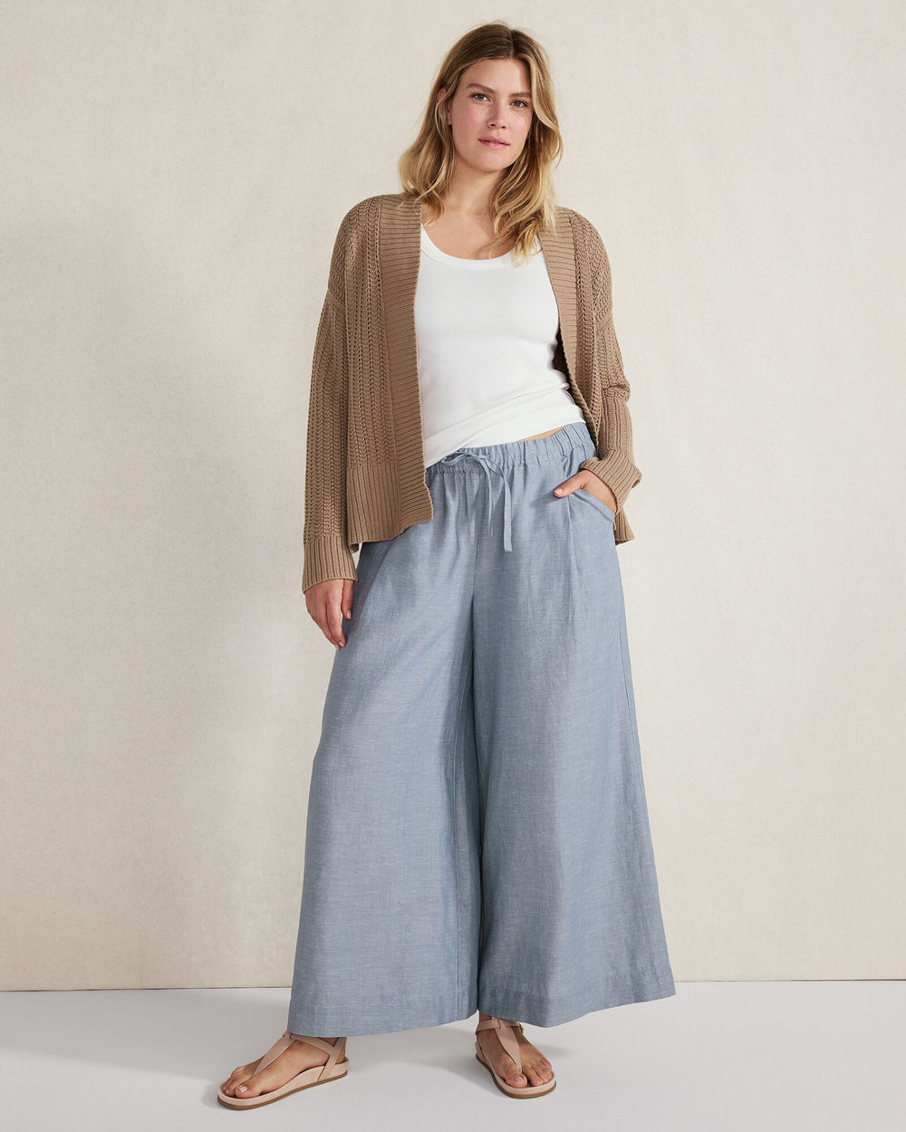 ORGANIC COTTON OPEN STITCH CARDIGAN | Talbots sale